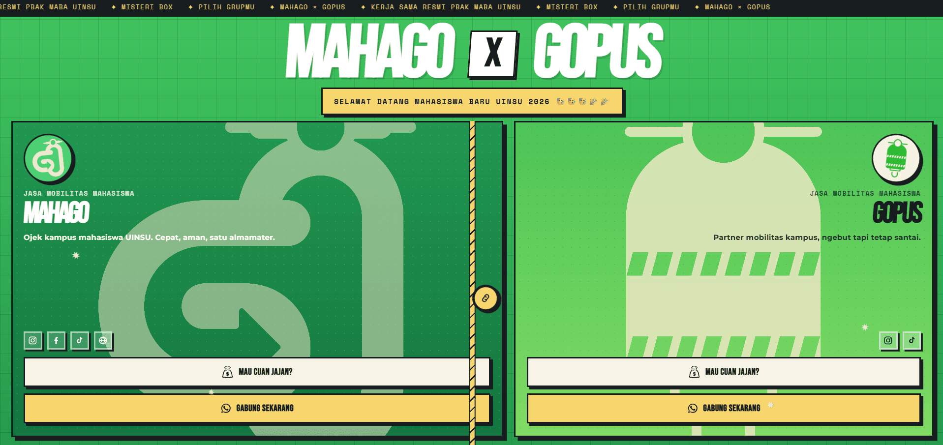 Tampilan website GoPus Colab